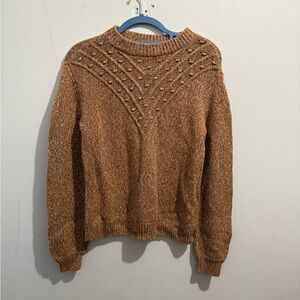 🧡 Sonoma Tan and Cream Knit Sweater